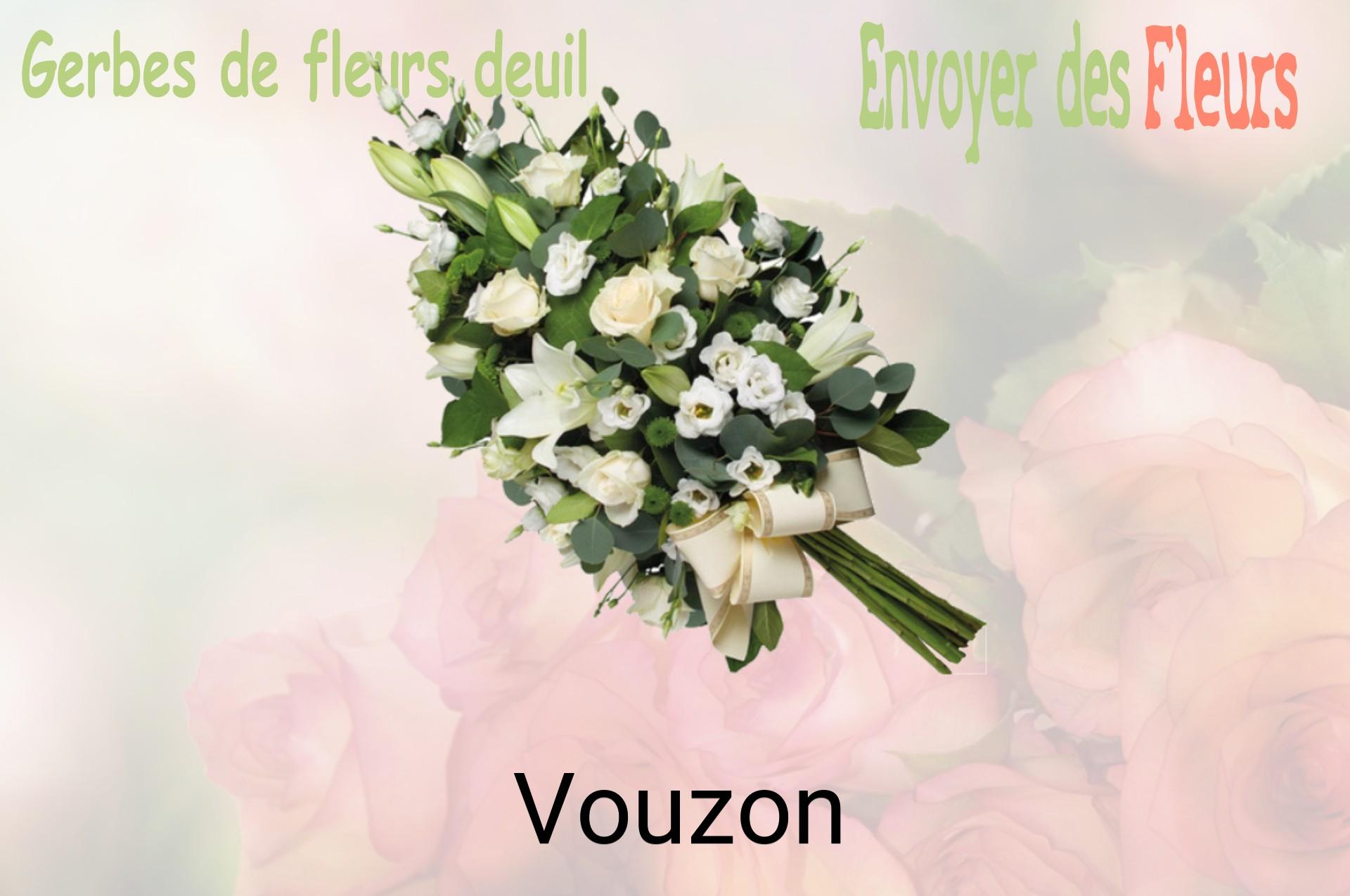 Gerbe de fleurs de deuil livrée à Vouzon